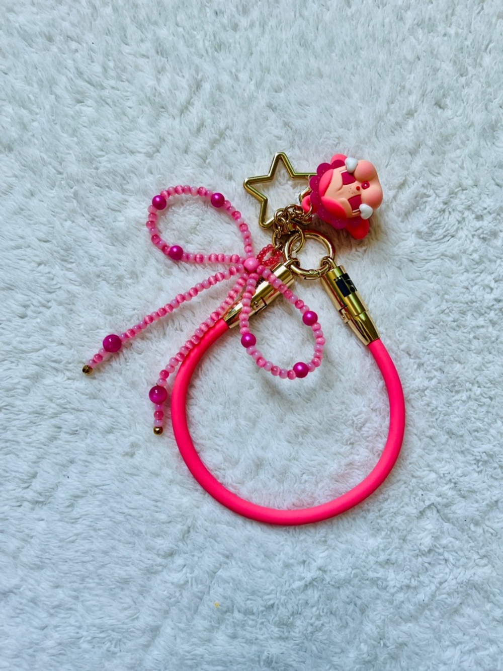 pop mart celebrating the moment cable pendant - crybaby light up this moment
